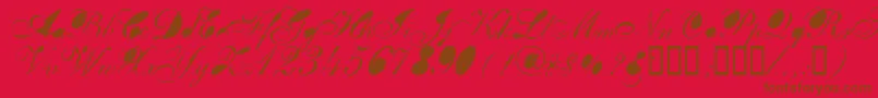 Breab Font – Brown Fonts on Red Background