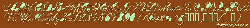 Breab Font – Green Fonts on Brown Background