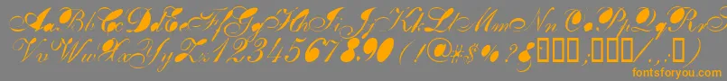 Breab Font – Orange Fonts on Gray Background