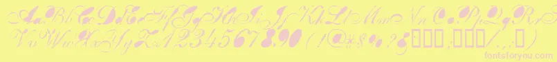 Breab Font – Pink Fonts on Yellow Background