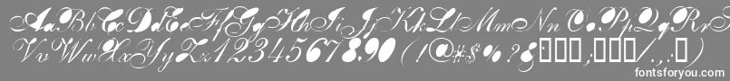 Breab-Schriftart – Weiße Schriften auf grauem Hintergrund