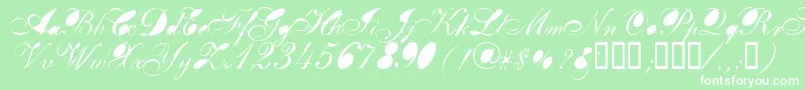 フォントBreab – 緑の背景に白い文字