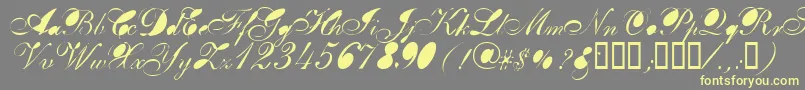 Breab Font – Yellow Fonts on Gray Background