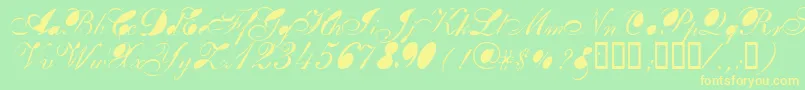 Breab Font – Yellow Fonts on Green Background