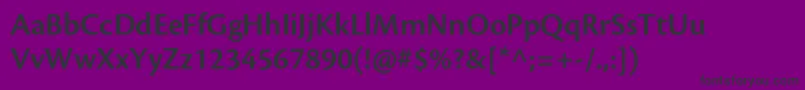 Шрифт CronosproSemiboldsubh – чёрные шрифты на фиолетовом фоне