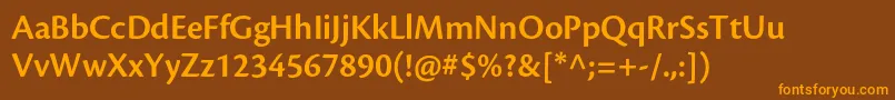 fuente CronosproSemiboldsubh – Fuentes Naranjas Sobre Fondo Marrón