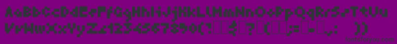 GfKrater Font – Black Fonts on Purple Background