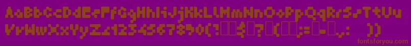 GfKrater Font – Brown Fonts on Purple Background