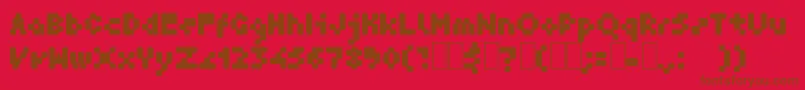GfKrater Font – Brown Fonts on Red Background