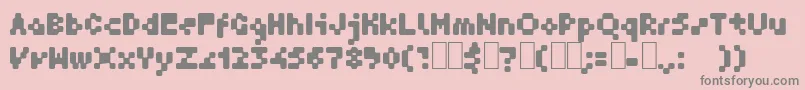 GfKrater-Schriftart – Graue Schriften auf rosa Hintergrund