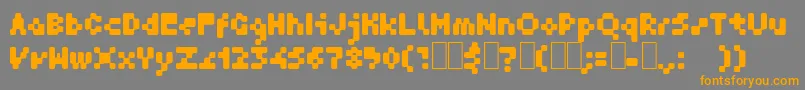 GfKrater Font – Orange Fonts on Gray Background