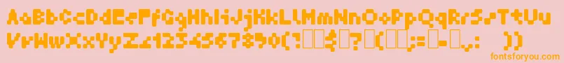 GfKrater Font – Orange Fonts on Pink Background