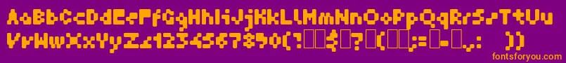 GfKrater Font – Orange Fonts on Purple Background