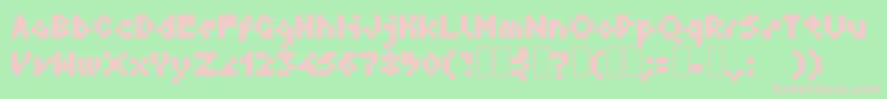 GfKrater Font – Pink Fonts on Green Background