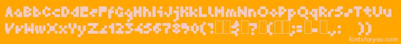 GfKrater Font – Pink Fonts on Orange Background