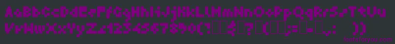 フォントGfKrater – 黒い背景に紫のフォント
