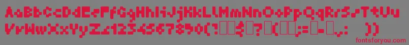 GfKrater Font – Red Fonts on Gray Background