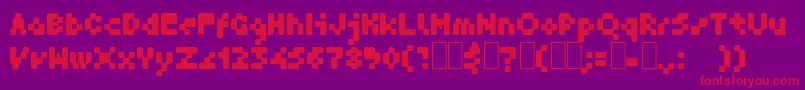 GfKrater Font – Red Fonts on Purple Background