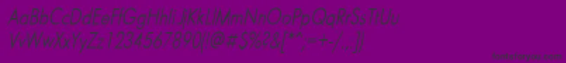 フォントFuturnri – 紫の背景に黒い文字