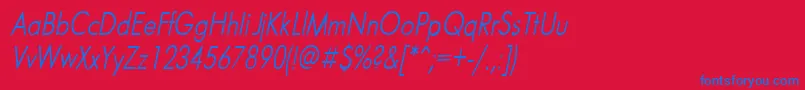Futurnri Font – Blue Fonts on Red Background