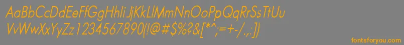 Futurnri Font – Orange Fonts on Gray Background