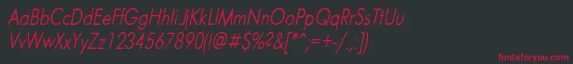 Futurnri Font – Red Fonts on Black Background
