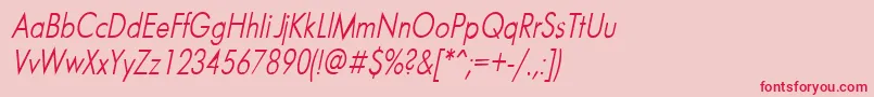 Futurnri Font – Red Fonts on Pink Background