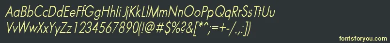 Futurnri Font – Yellow Fonts on Black Background