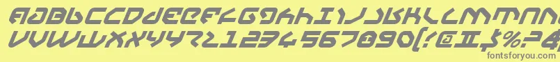 Czcionka YahrenItalic – szare czcionki na żółtym tle