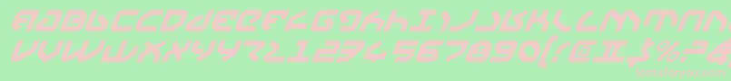 YahrenItalic Font – Pink Fonts on Green Background