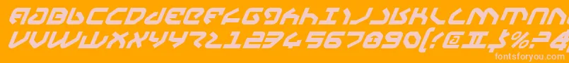 YahrenItalic Font – Pink Fonts on Orange Background