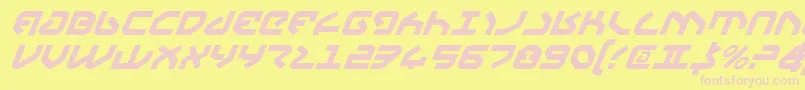 YahrenItalic Font – Pink Fonts on Yellow Background