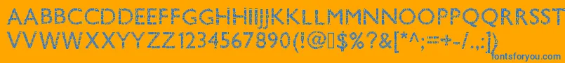 Pwsavane Font – Blue Fonts on Orange Background