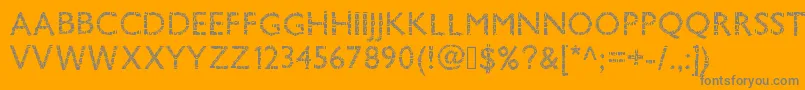 Pwsavane Font – Gray Fonts on Orange Background