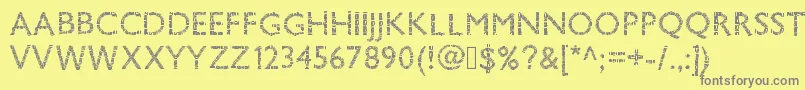 Pwsavane Font – Gray Fonts on Yellow Background