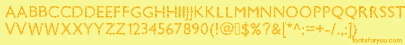 Pwsavane Font – Orange Fonts on Yellow Background