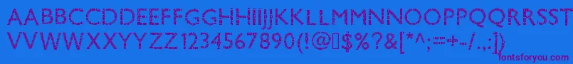 Pwsavane Font – Purple Fonts on Blue Background
