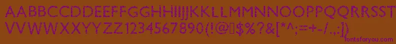 Pwsavane Font – Purple Fonts on Brown Background