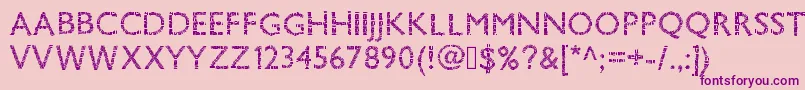 Pwsavane Font – Purple Fonts on Pink Background