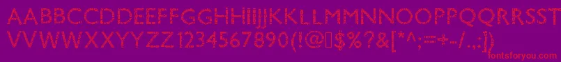 Pwsavane Font – Red Fonts on Purple Background