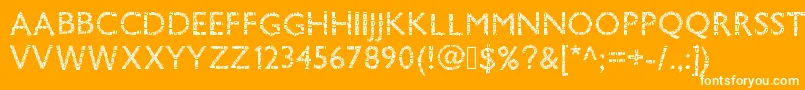 Pwsavane Font – White Fonts on Orange Background