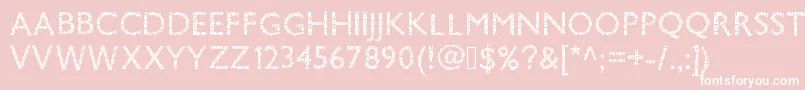 Pwsavane Font – White Fonts on Pink Background