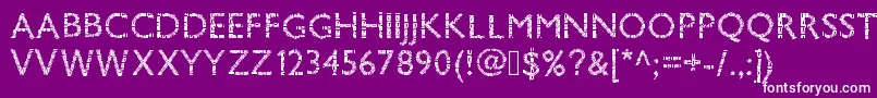 Pwsavane Font – White Fonts on Purple Background
