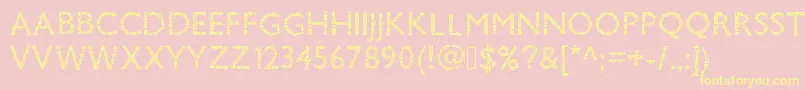 Pwsavane Font – Yellow Fonts on Pink Background