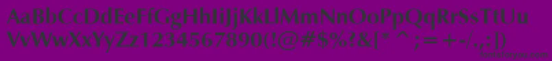 Шрифт VeraHumana95Bold – чёрные шрифты на фиолетовом фоне