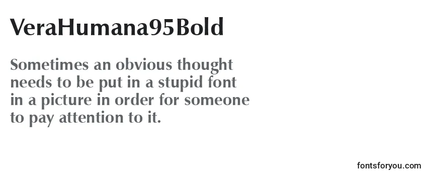 Review of the VeraHumana95Bold Font