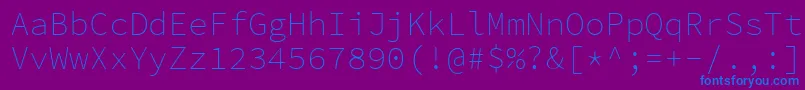 fuente SourcecodeproExtralight – Fuentes Azules Sobre Fondo Morado