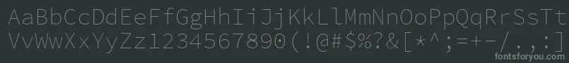 Шрифт SourcecodeproExtralight – серые шрифты на чёрном фоне