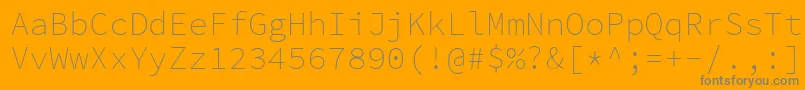 SourcecodeproExtralightフォントについての詳細 フォントSourcecodeproExtralight – オレンジの背景に灰色の文字