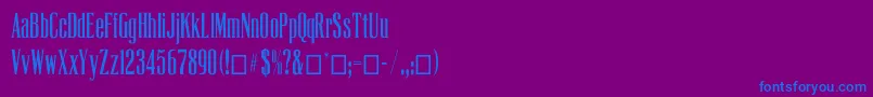 Latribunecp Font – Blue Fonts on Purple Background